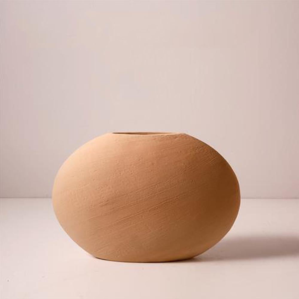 Ochre Ceramic Oval Vase - Large LT589-L-O
