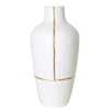 White Ceramic Vase with Gold Thread - Large FA-D1954A