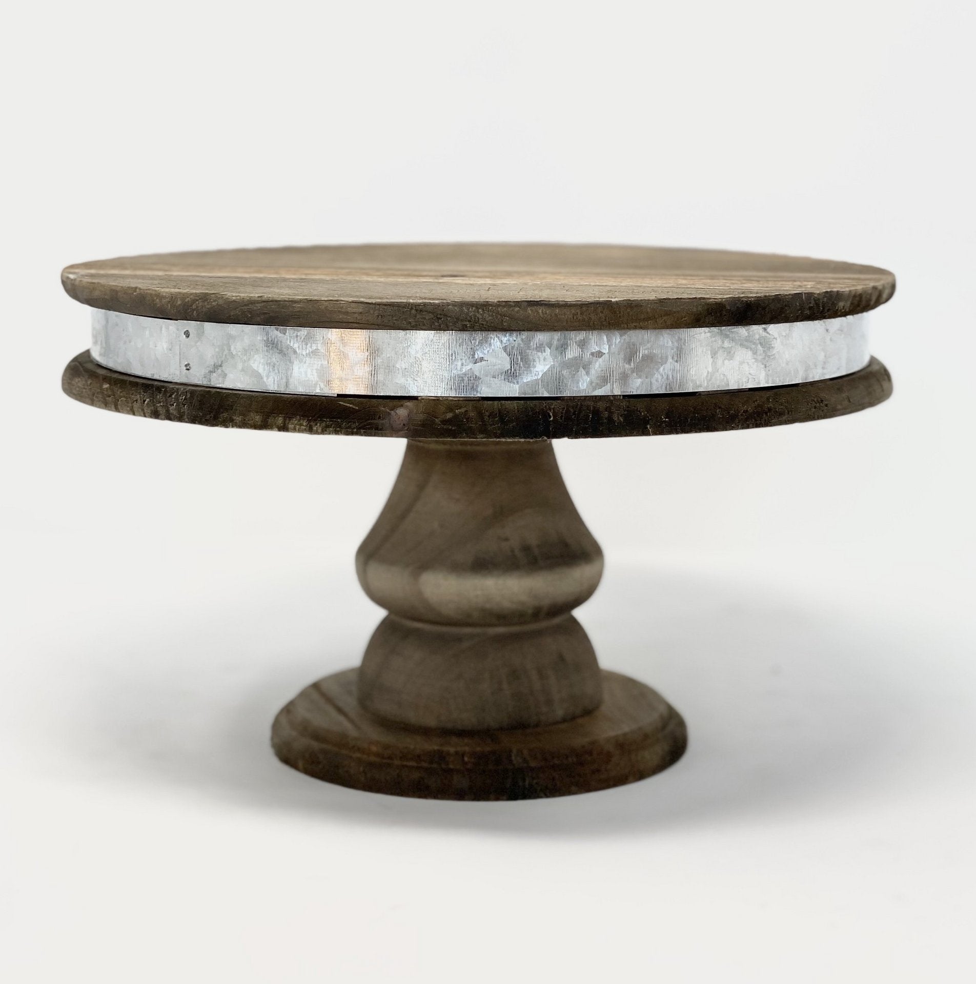 Wooden Plate on Pedestal - Large