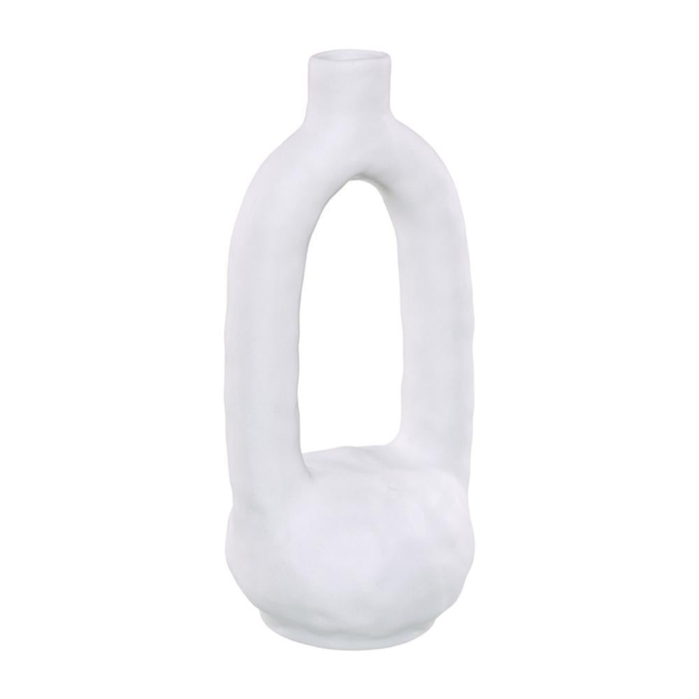 White Textured Ceramic Bud Vase - Large ZD-153