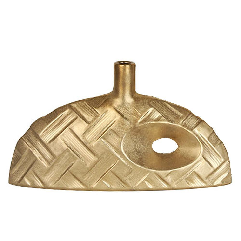 Gold Ceramic Oblate Vase - Large FA-D1904A