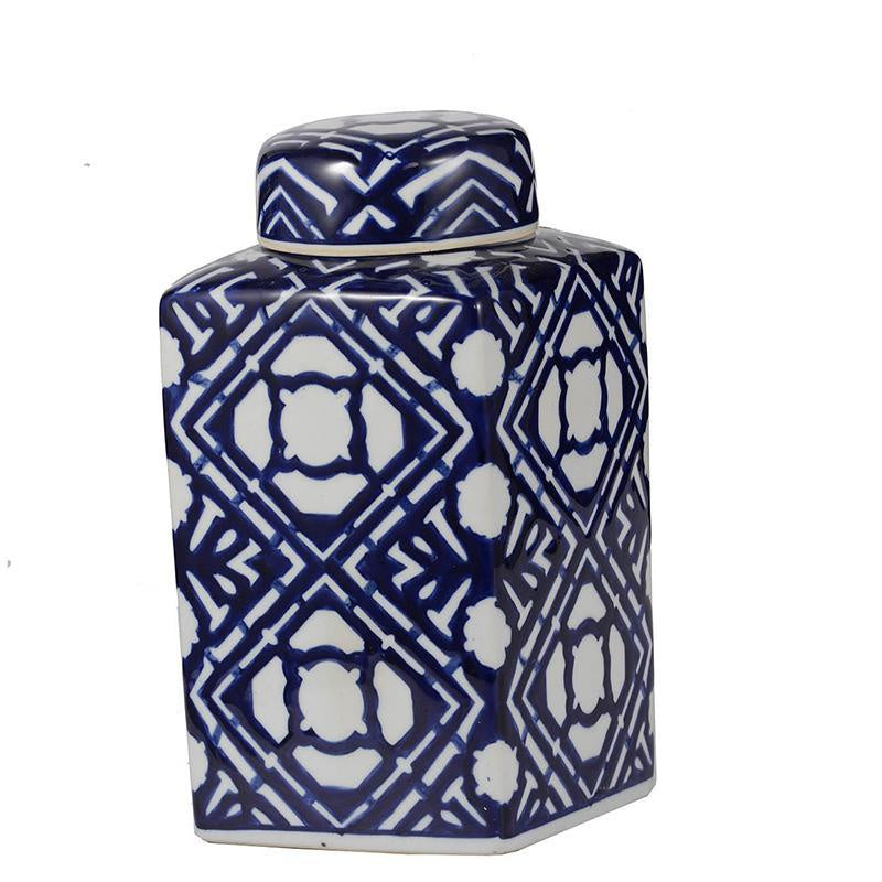 Blue Chinese Porcelain Lidded Jar 69663