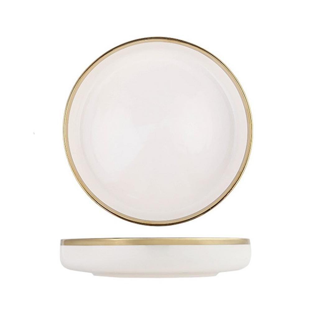 Milan Deep Plate Small - White المطبخ وتناول الطعام