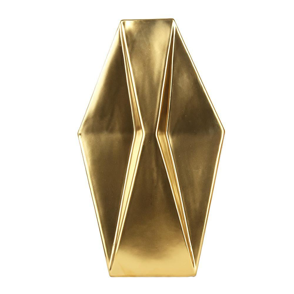 Gold Ceramic Rhombic Vase - Large FA-D1906A