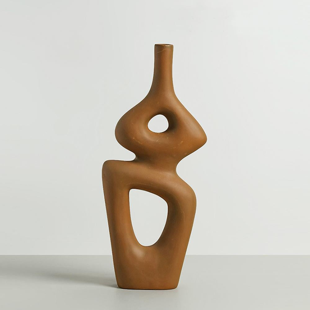 Terracotta Ceramic Bud Vase ABC-3