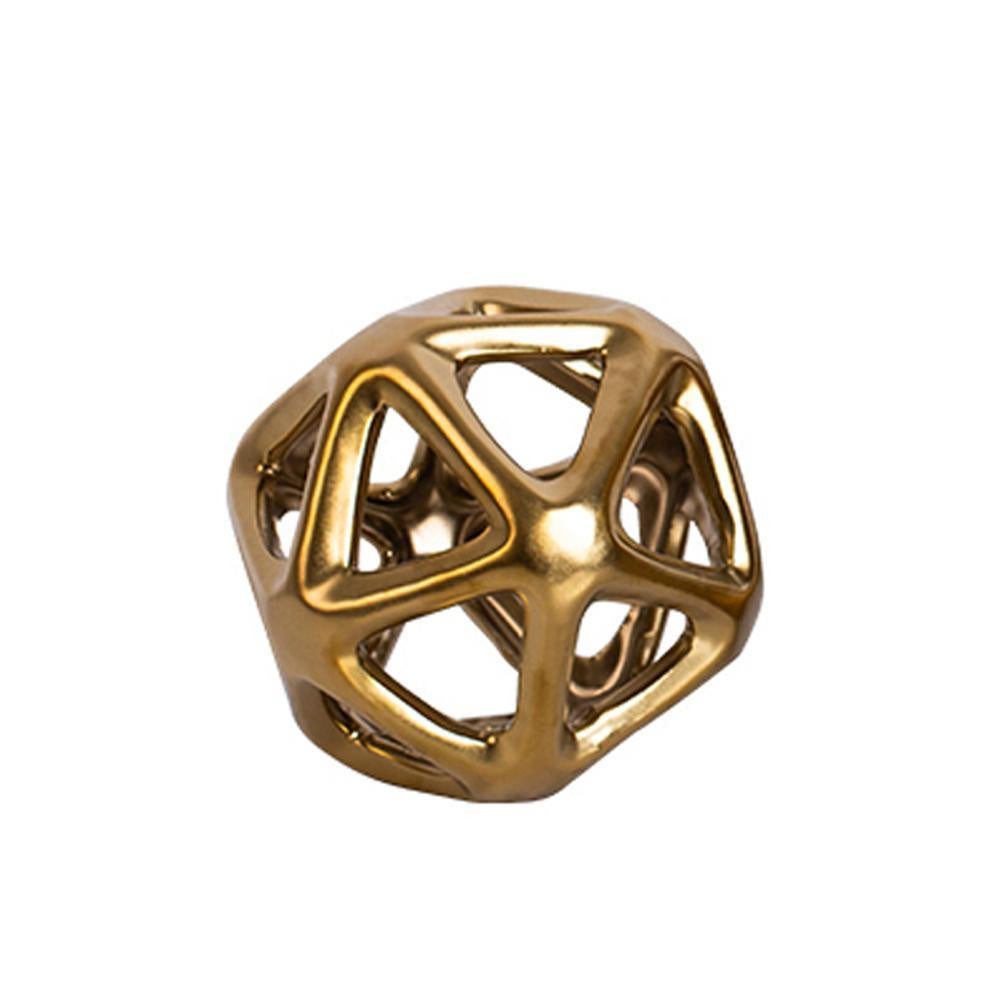 Gold Ceramic Geometric Orb - Small FA-D2117B