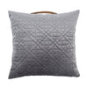 Steel Grey Velvet Cushion with Embroidery RB047