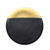Black & Gold Ceramic Coaster - Circle