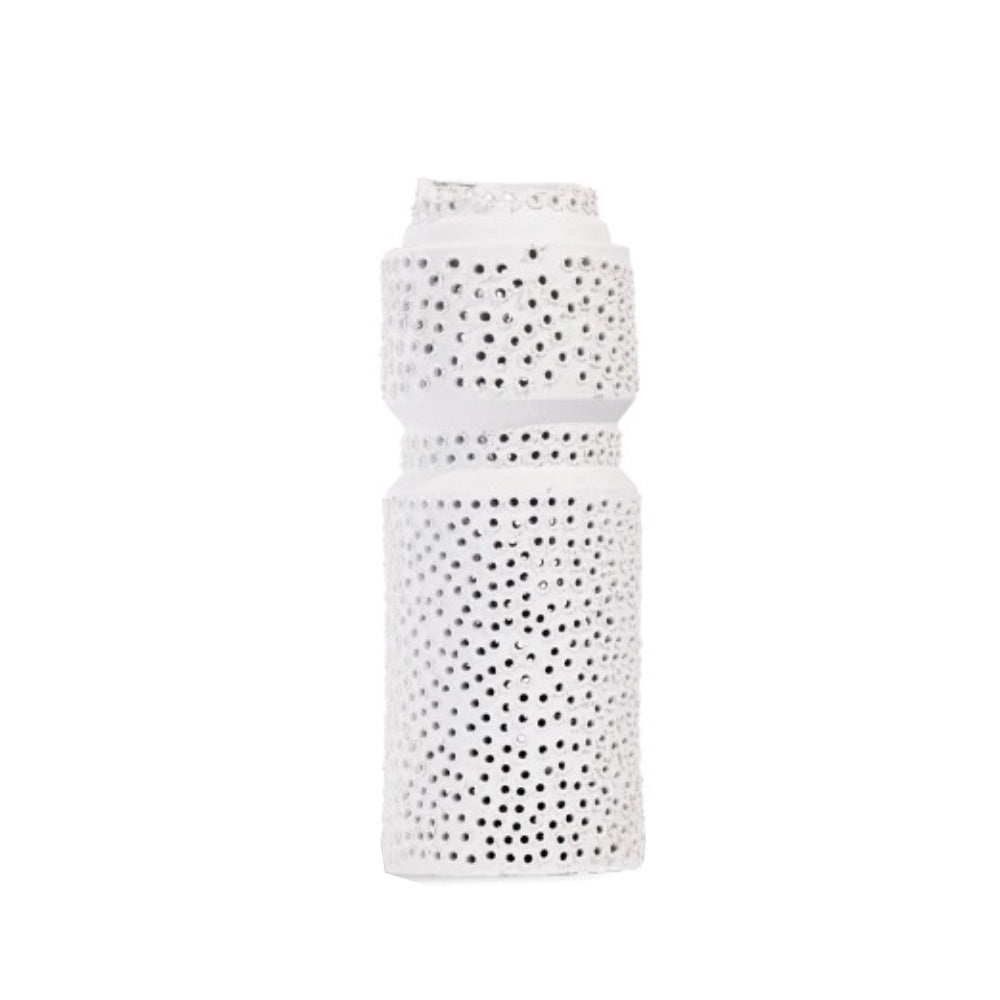 White Porcelain with Cutout Detail Vase - Medium 608722