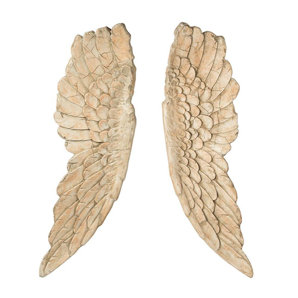 Set of 2 Wood Look Wings 74705