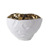 White & Gold Plated Ceramic Bowl CY3821J