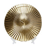 Gold Ceramic Textured Decorative Plate FL-D420