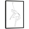 Black & White Minimalistic Figurative Dancer جدار الفن