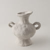 Ivory Ceramic Textured Vase with Round Handles LT673-F