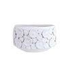 White Ceramic Bowl with Decorative Disc Detail FA-D21037B