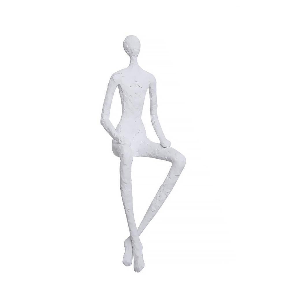 White Resin Seated Man Sculpture FA-SZ2033B