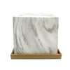Ceramic Square Planter with Marble Effect White LT532-1