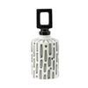 Black & White Ceramic Jar with Lid - Small 8863