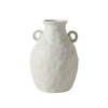 White Ceramic Vase with Handles مزهرية