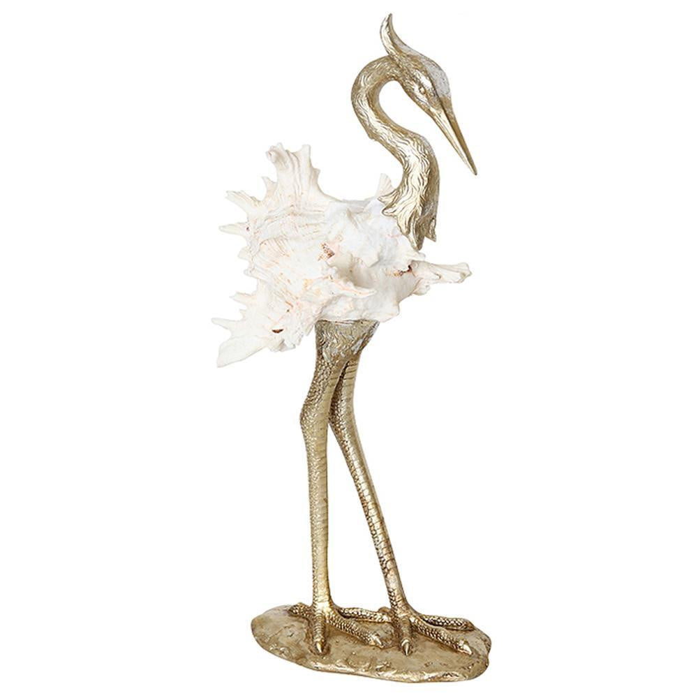 Gold Crane with Conch - Large FA-SZ1917A