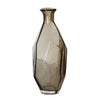 Brown Smoked Irregular Glass Vase - Medium مزهرية