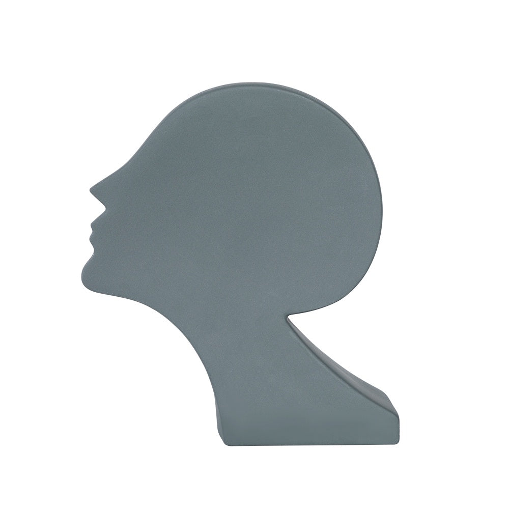 Dark Grey Ceramic Abstract Portrait Sculpture CY4063C