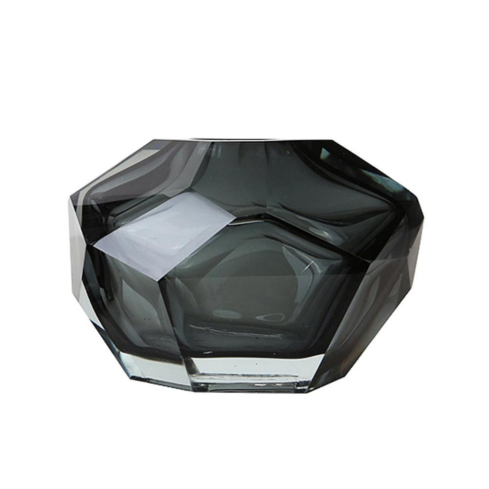 Grey Diamond Glass Vase - Wide FB-ZS2011B