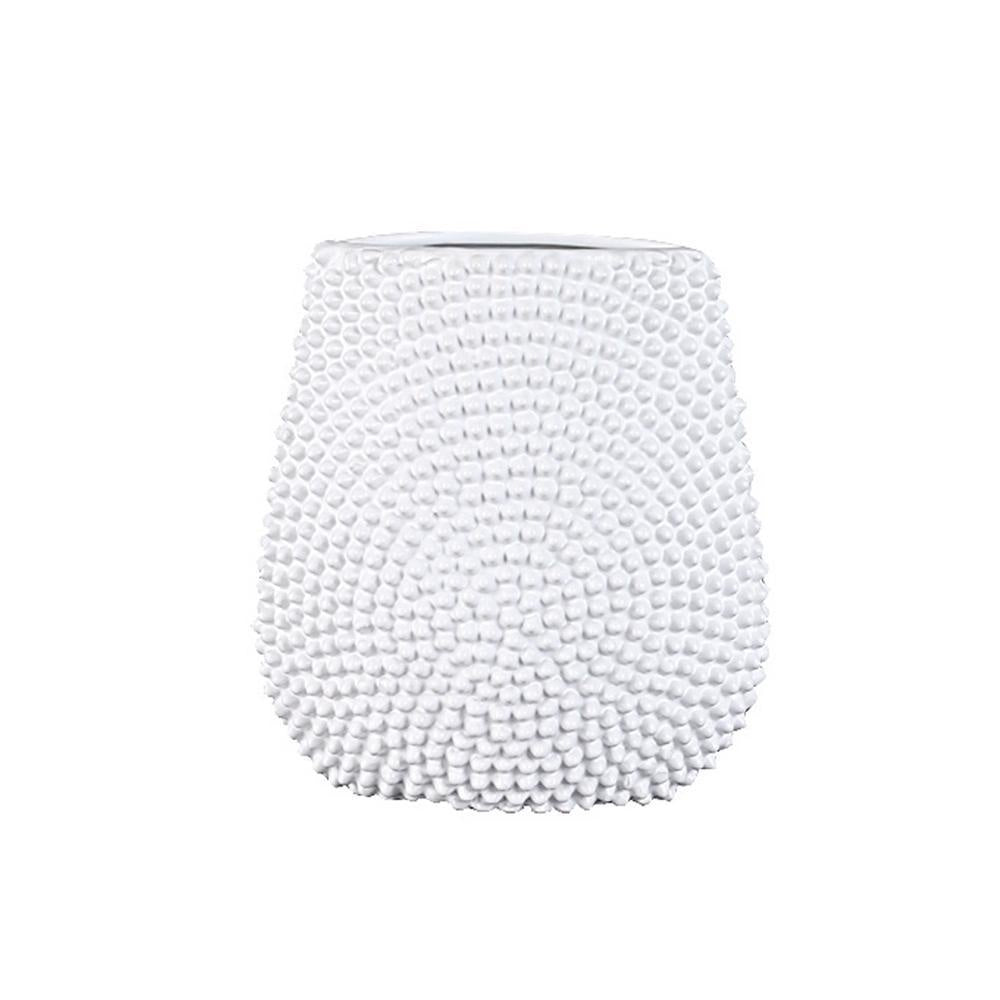 White Textured Ceramic Vase - A FA-D2014A