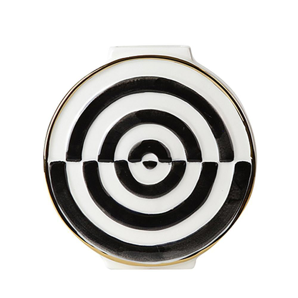 Black & White Round Ceramic Vase - Large FA-D2012B