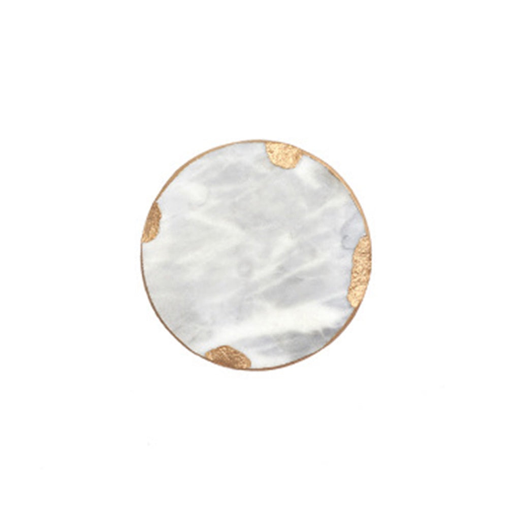 White Marble Round Coaster WX-022