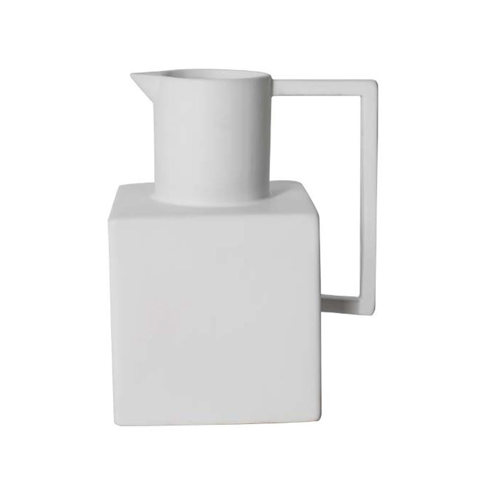 White Ceramic Vase with Handle HPYG0345W