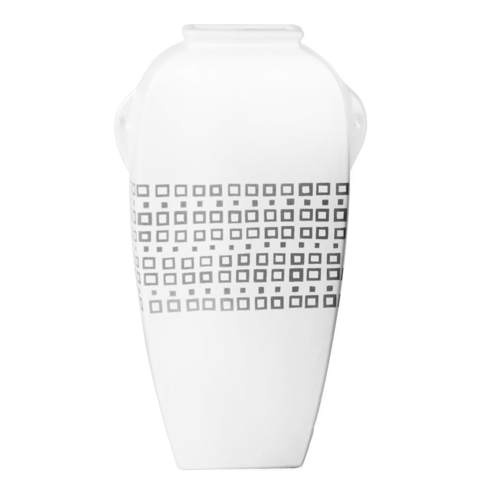 Black & White Patterned Ceramic Vessel - Large 603009