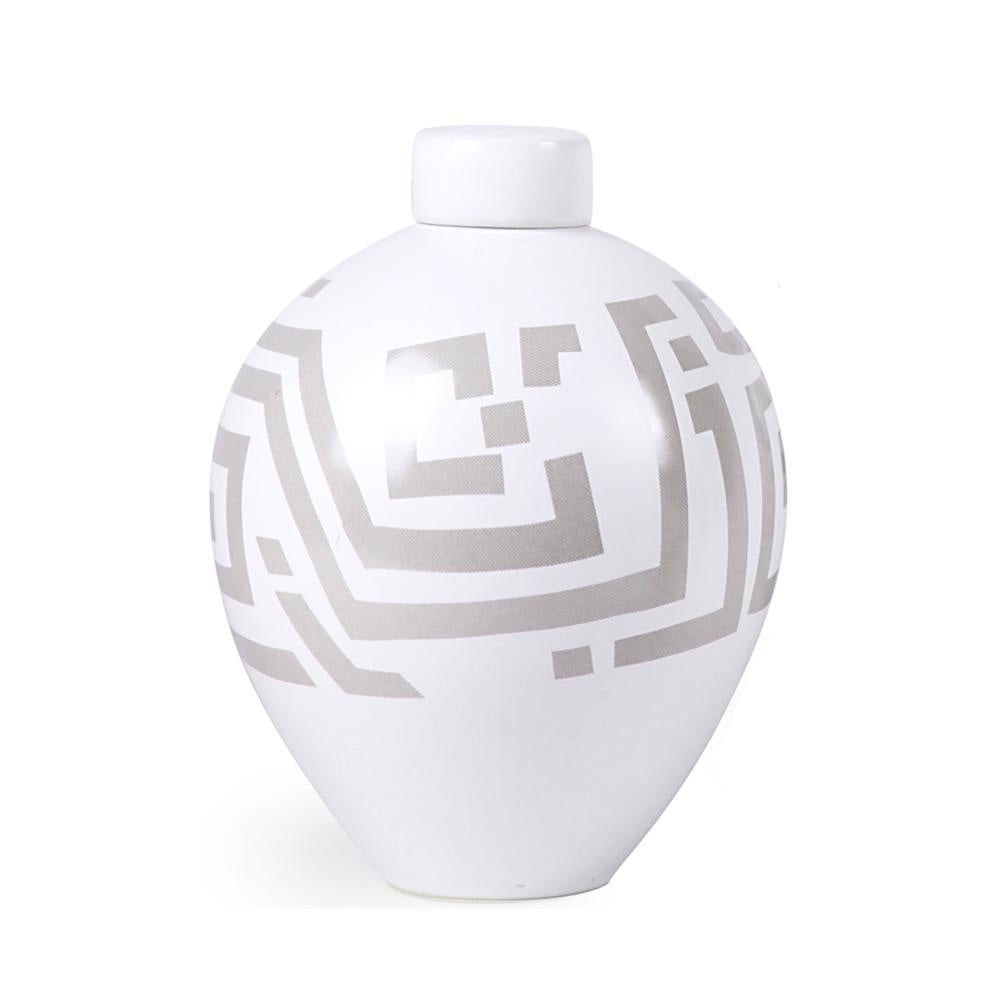 Grey & White Ceramic Jar - Medium 603259