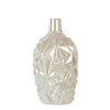 Cream Geometric Ceramic Vase with Pearlescent Finish - Medium FA-D1856B