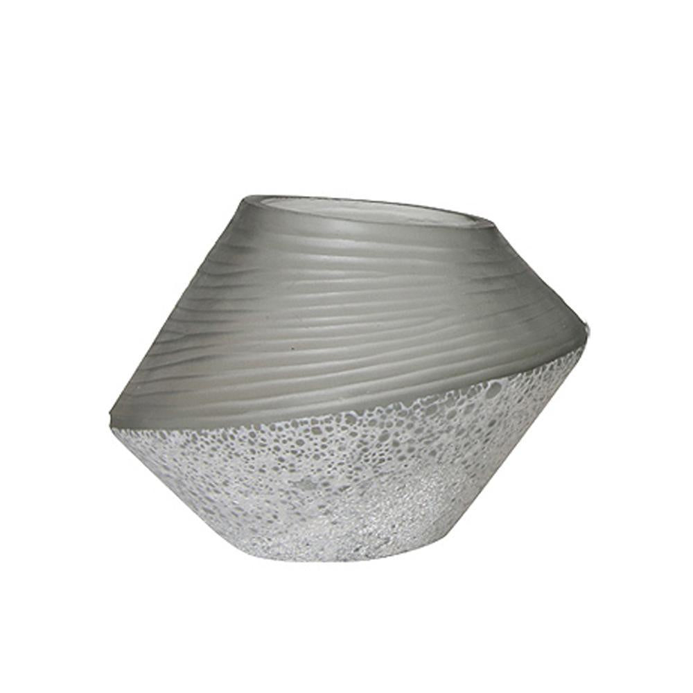 Grey Frosted Vase - Wide FB-ZS1925C