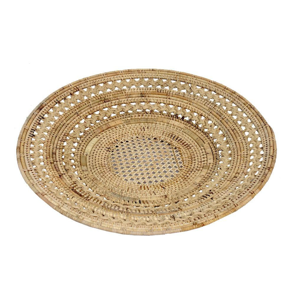 Natural Woven Rattan Decorative Plate