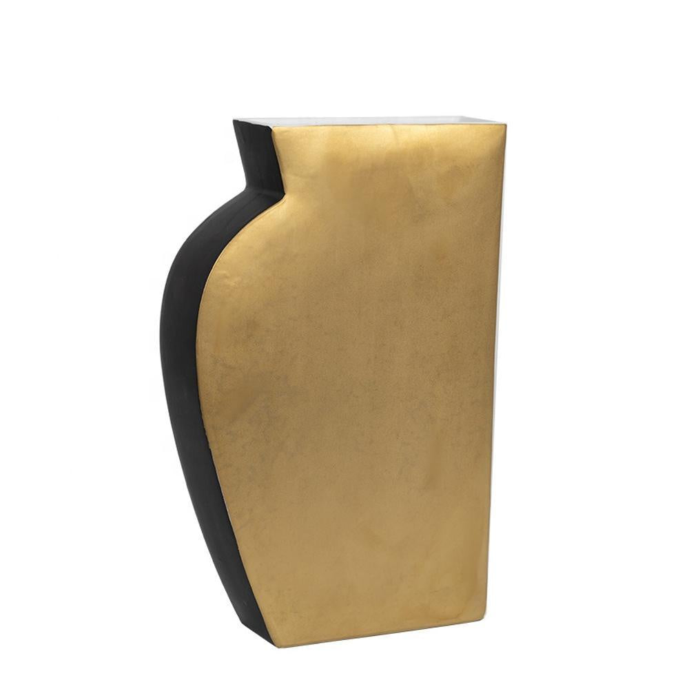 Gold Plated Ceramic Half Vase HPDD3513J