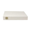 White Decorative Box with Brass Detail - Large DX190078