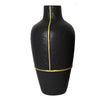 Black Ceramic Vase with Gold Thread - Large FA-D1956A