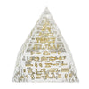 Crystal Pyramid with Gold Hieroglyph - Large Pyramid-Large
