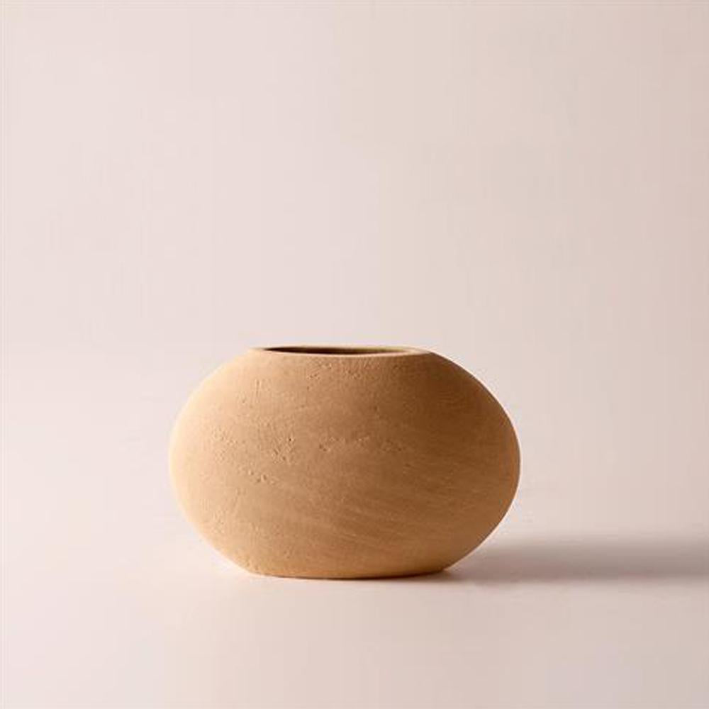 Ochre Ceramic Oval Vase - Small LT589-S-O