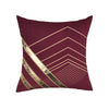 Deep Crimson Velvet with Gold Appliqué Cushion وسادة