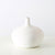 White Textured Ceramic Vase with Long Neck - Round ZD-093