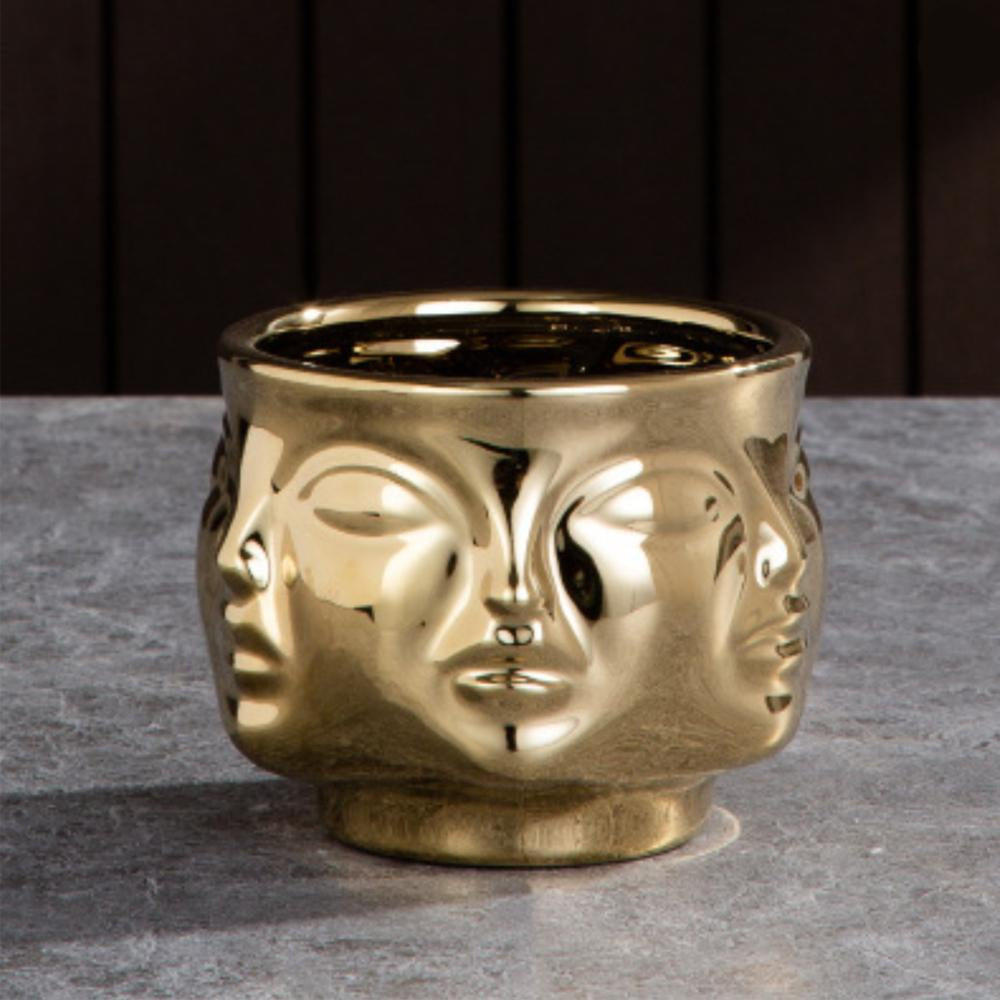 Shiny Gold Muse Succulent Planter ZD-139