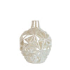Cream Geometric Ceramic Vase with Pearlescent Finish - Small FA-D1856C