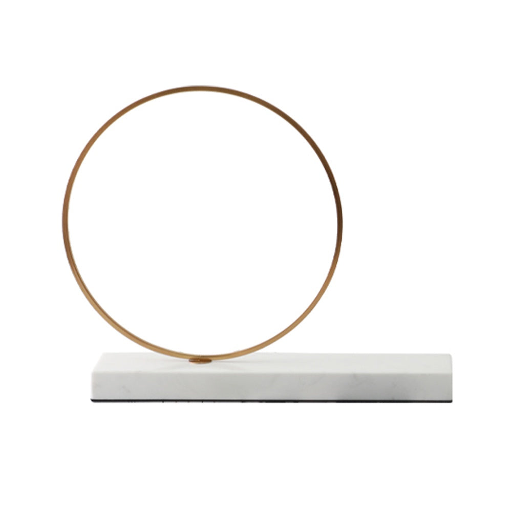 Stainless Steel & Marble Geometric Sculpture - Large DZ-0064L