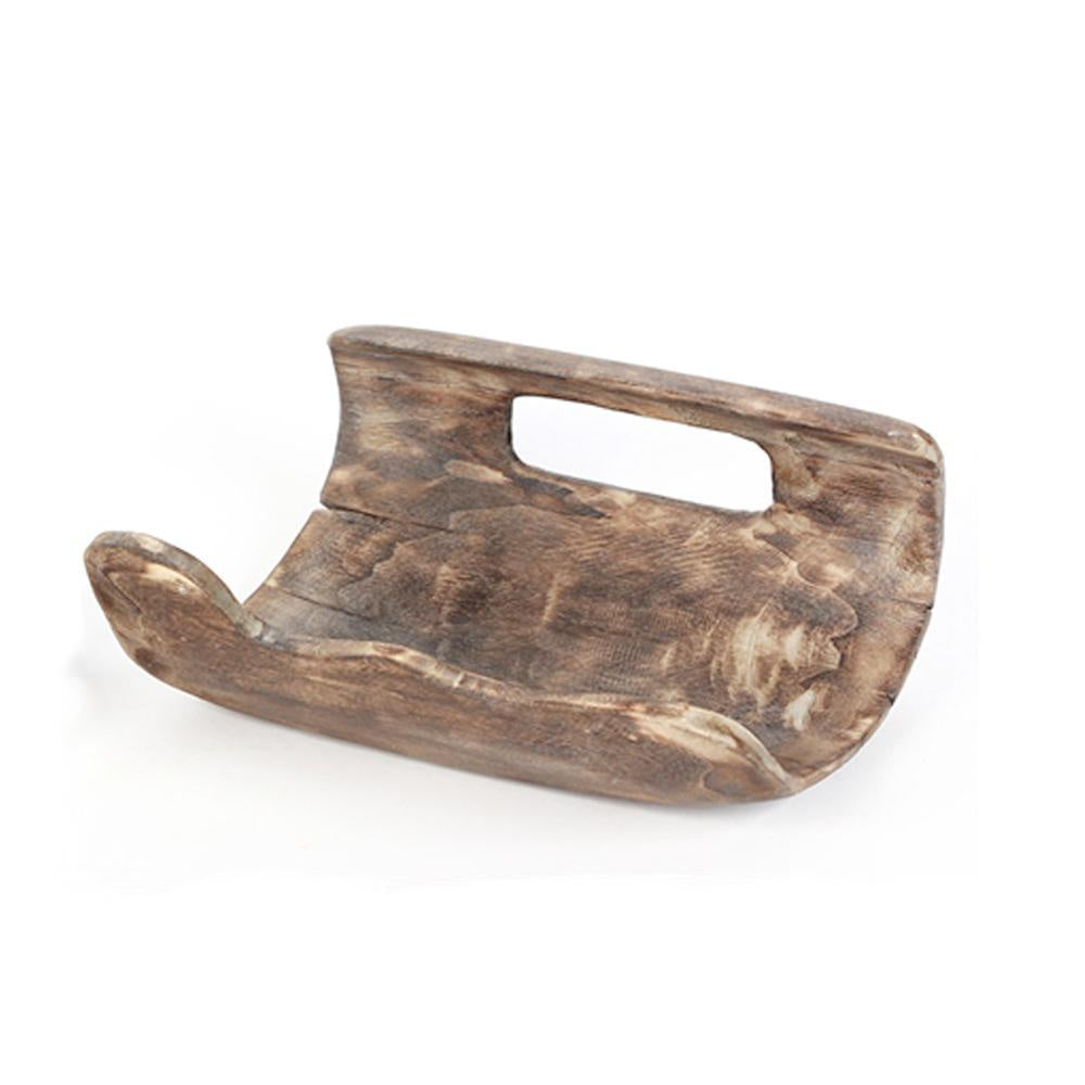 Wooden Square Curved Bowl with Handles - Large CF18518A