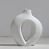 White Textured Ceramic Bud VaseLT604-C مزهرية