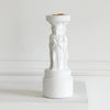 Resin Greek Sculptural Candleholder - White