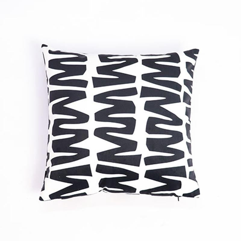 Black & White Abstract Pattern Cushion MND014
